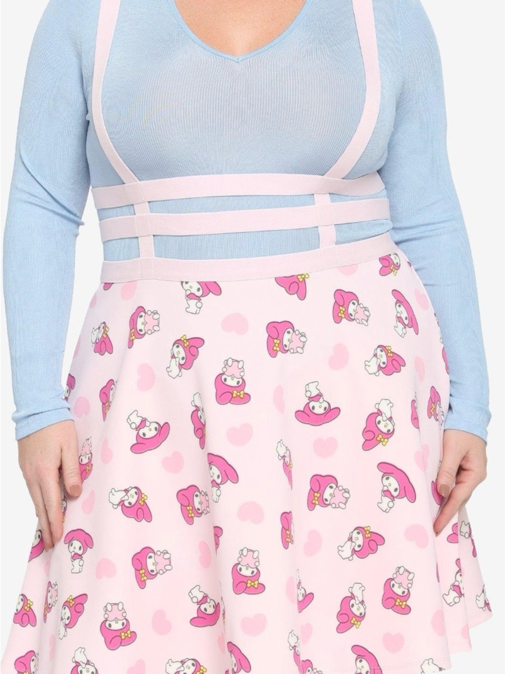 My Melody strappy suspender skirt,size SM